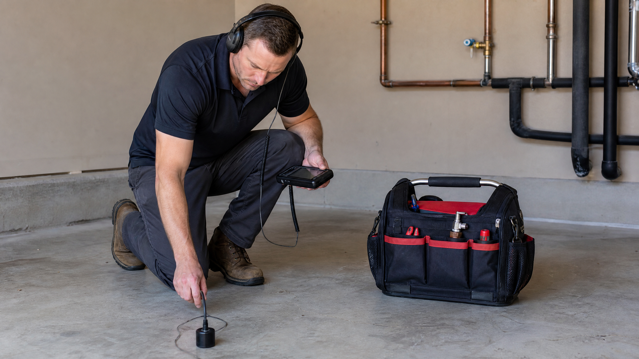 Slab Leak Detection and Repair